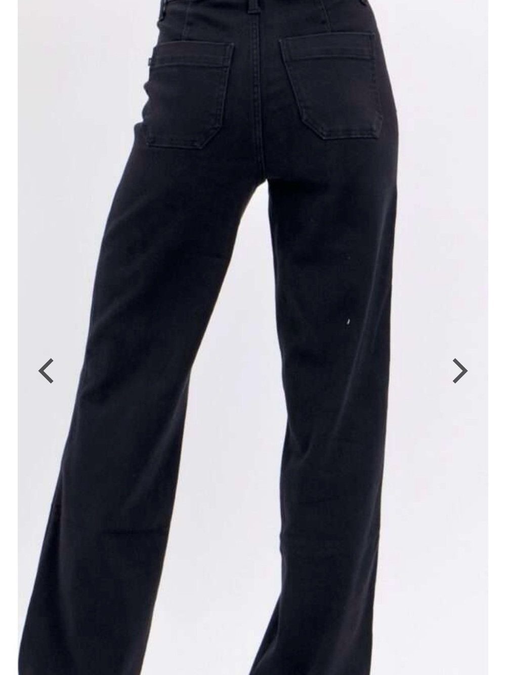 High-Rise Black Wide-Leg Jeans